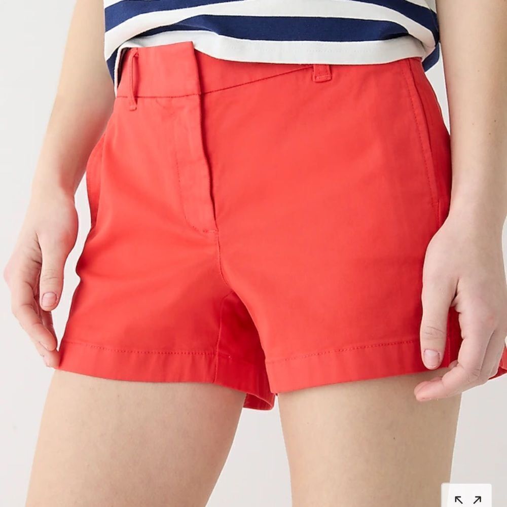 Orange J.Crew chino shorts